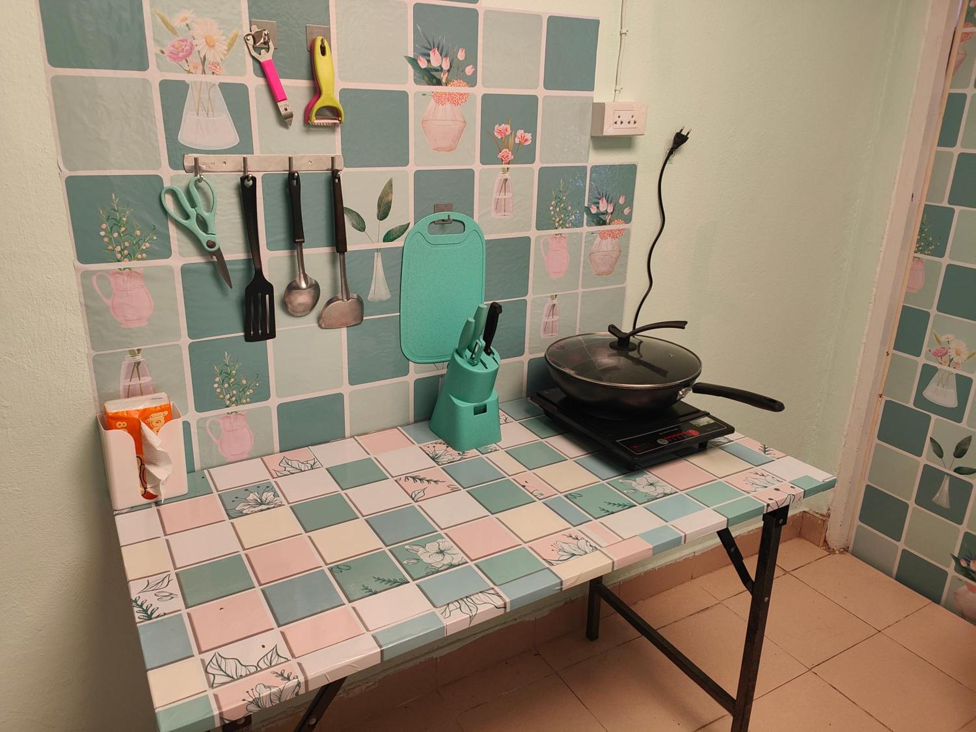 דירה Spacious With Private Kitchen Near Skytrain בנגקוק